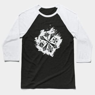 Guild Hunters Crest Splash WHITE Baseball T-Shirt